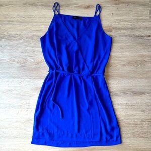 Dex blue sleeveless mini dress